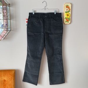 NWT Vintage corduroy Unisex Pants Jeans Grey & Black Easy Fit Flared